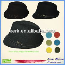 RH-07 preiswerter Fedora Großverkauf 2014 Heiße Verkaufs-Baumwolle mit klassischem Entwurfsgroßverkauf Fedora Hut